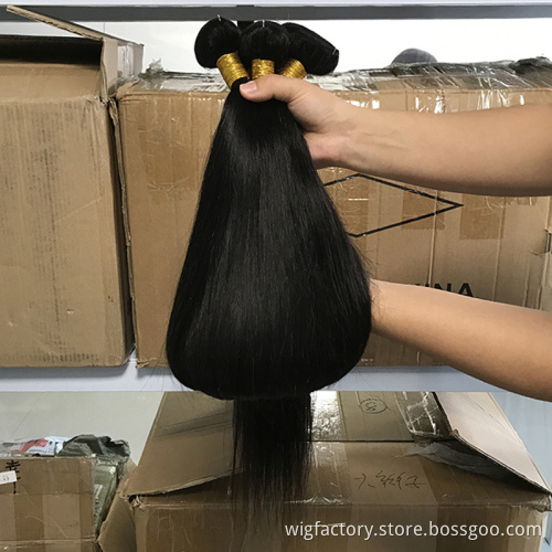 wholesales virgin  brazilian hair straight bundle, 100 human hair hair lace front, cuticle aligned hair vendors